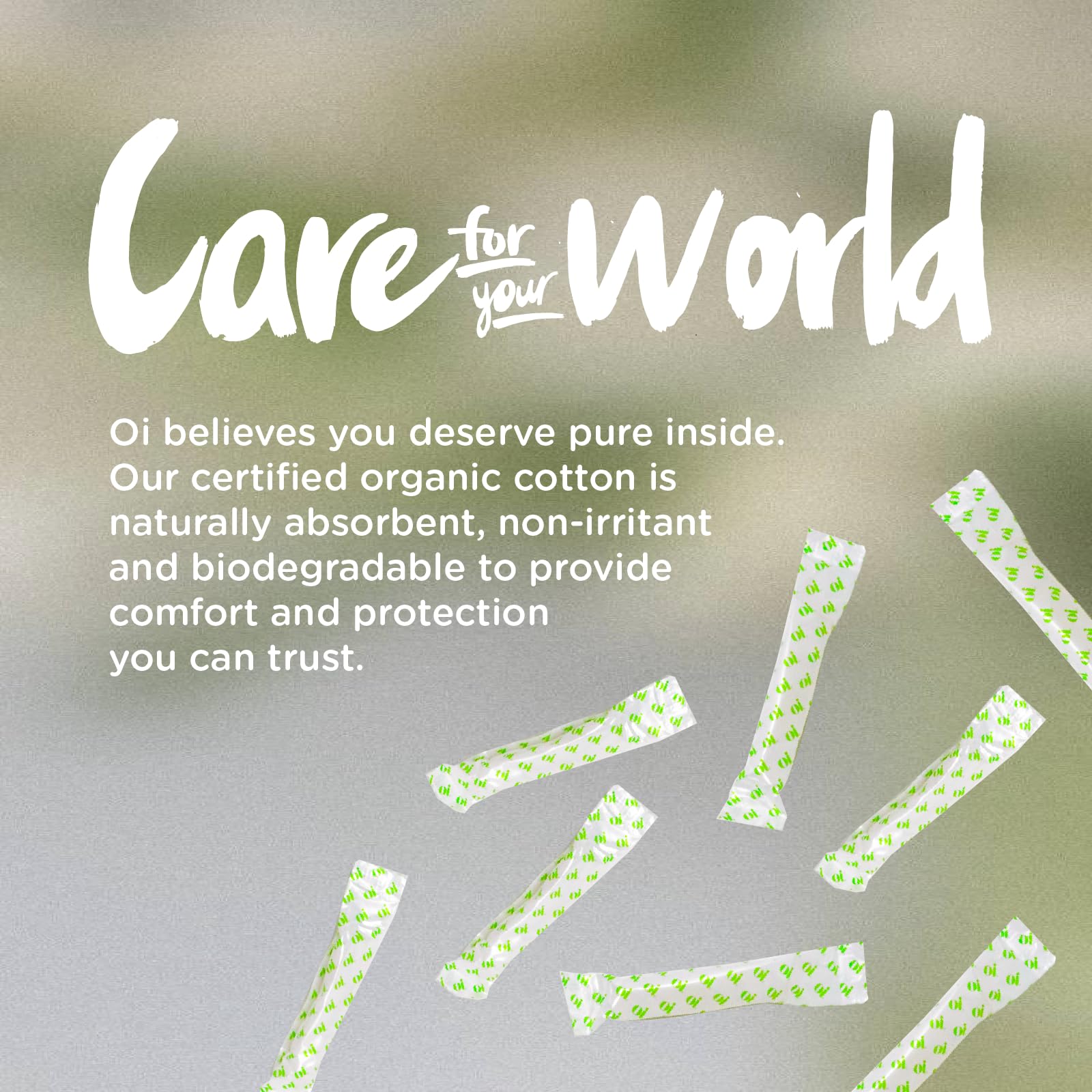 Oi | Organic Initiative - Tampons | Regular/Super Absorbency | Organic Cotton, Unscented